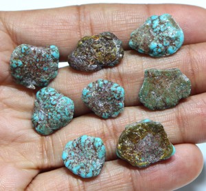 Tranches de turquoise brute naturelle d'Arizona pour la fabrication de bijoux, vente en gros de pierres précieuses - Product Image 3