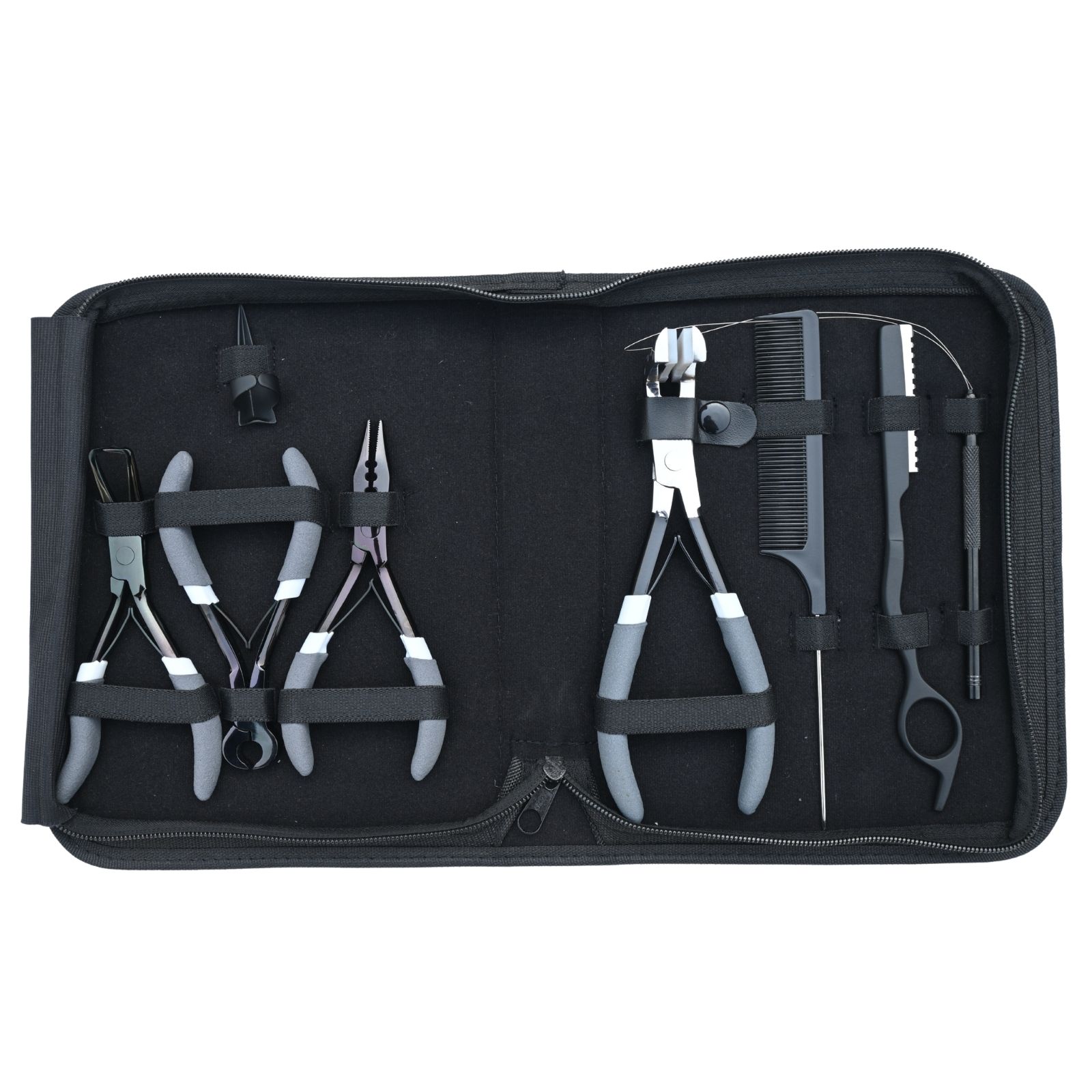 Black Hair Extension tools kit