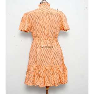 Vestido Corto con Estampado Floral para Mujer, Estilo Boho Chic, Mini Vestido de Verano, Informal, para Vacaciones en la Playa, Ligero, para Fiestas - Product Image 6