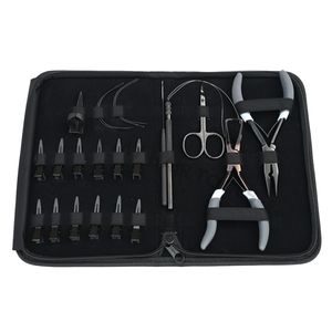 ชุดอุปกรณ์ต่อผม คีมต่อผมสีเงิน ที่เปิดลูกปัด เครื่องมือร้อยไหม ตะขอเกี่ยวผม กรรไกรตัดผม และกิ๊บติดผม อุปกรณ์ต่อผมสำหรับร้านเสริมสวย - Product Image 1