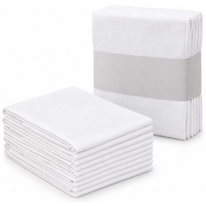 Heavy Duty Industrial Cotton Flour Sack Towels 70x70 cm White Absorbent Wiping Rags For Workshop Machinery Restaurant <b>Bar</b> Clean - Product Image 2