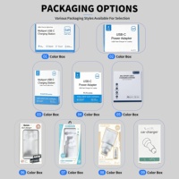 Chargeur mural HNT 65W GaN 3 USB et 3 Type C, bloc de charge rapide 6 ports, adaptateur de prise USB C PD + QC, prise US/EU pour téléphone portable
