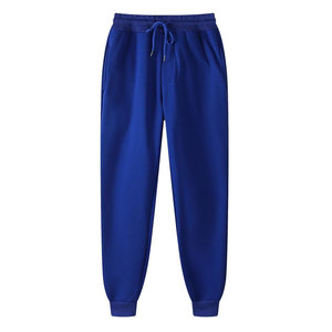 Nouveau pantalon décontracté unisexe en coton 100% imperméable, couleur unie, coupe ample, en peluche, avec cordon de serrage et taille élastique, idéal pour le sport et la mode. - Product Image 1