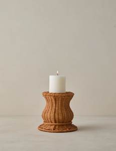Porte-bougie rond en tissu tissé artisanal, écologique, résistant à la chaleur, lanterne de Noël, décoration pour la maison - Product Image 2