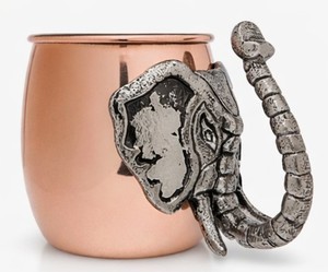 Mug à cocktail Moscow Mule en cuivre fait main avec poignée en aluminium, vaisselle de bar - Product Image 2