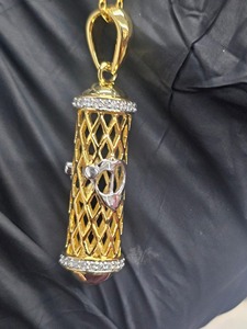 Pendentif en alliage avec strass en cristal taillé en forme de cœur, style hip-hop, unisexe, cadeau - Product Image 6