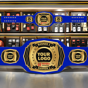 เข็มขัดแชมป์ต่อสู้แบบกำหนดเองได้  วัสดุโลหะผสมสังกะสีคุณภาพพรีเมียม สำหรับทุกเพศ ใช้ได้กับยูโด คาราเต้ มวย MMA เทควันโด - Product Image 1