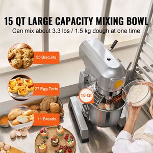 Impastatrice Commerciale da 14L con 3 Velocità Regolabili, 550W, Ciotola in Acciaio Inox per Panifici - Product Image 2