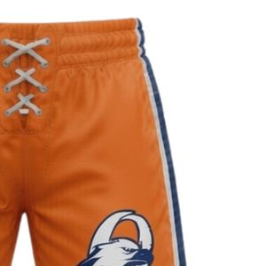 Men Orange Sublimated Ice Hockey Printed <b>Shorts</b> <b>Polyester</b> Drawstring Side Stripe Athletic Team <b>Shorts</b> Performance Sports Apparel - Product Image 4