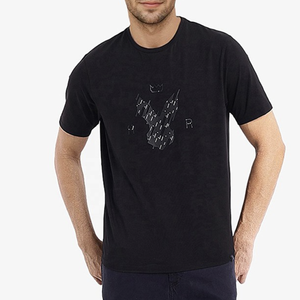 Custom Graphic T-<b>Shirt</b> for <b>Men</b> Polyester/Cotton Blend <b>Silk</b> Screen Printed Anti-Pilling Breathable Casual Short Sleeve - Product Image 6