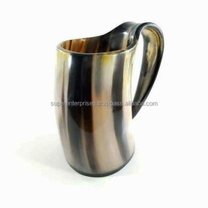 Style européen Viking buvant des tasses en corne d'animal tasses en corne naturelle buvant la décoration intérieure tasse à boire de conception matérielle unique - Product Image 6
