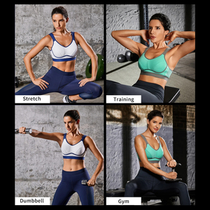 Sujetadores deportivos para mujer al por mayor con logo impreso digitalmente, top corto, leggings de fitness y chaleco con espalda hermosa - Product Image 6