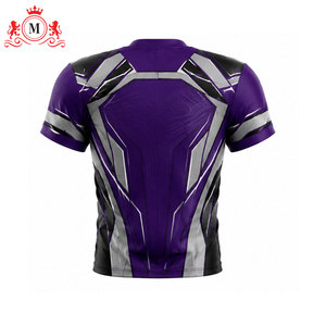 Ensemble Maillot et Pantalon de Football Américain pour Homme Adulte Violet, Imprimé par Sublimation, Respirant, 100% Polyester, Détection par Aiguille - Product Image 4
