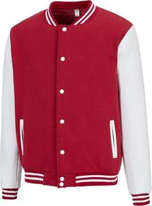 Blousons universitaires tendance pour hommes avec poches latérales, fermeture éclair frontale, poignets élastiques, veste sweat-shirt épaisse pour l'hiver, polyvalente pour superposer - Product Image 2