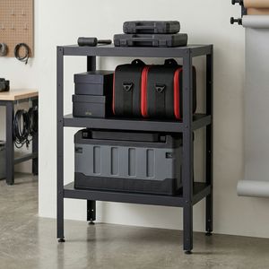 Étagères d'angle modernes à 3 niveaux en métal et en fer pour salle de bains salon et cuisine - Product Image 1