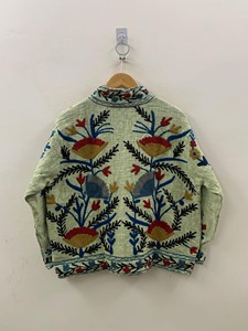 Chaqueta de Lino Bordada con Flores Estilo Bohemio, Manga Larga, Cuello Camisero, Ropa Exterior Informal para Mujer, Estilo Primavera - Product Image 3