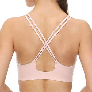 Sujetador deportivo transpirable de alta sujeción para yoga, marca privada, para mujer, estilo único, según demanda del cliente, con MOQ bajo - Product Image 3