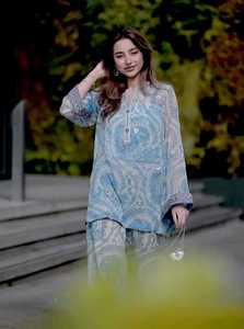 Designer Women's Eco-Friendly Breathable Comfortable <b>Sweet</b> <b>Party</b> Wear Georgette Woven Full Sleeve Regular Fit Top Farshi Set - Product Image 4