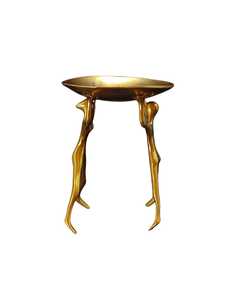 Superbe Support de Bol Figuratif Doré Éthéré en Métal Poli, Design Décoratif Moderne pour Vaisselle - Jaffsexports - Product Image 3