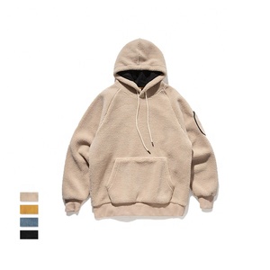 Unisex Plus Size <b>Sherpa</b> Fleece <b>Hoodie</b> Quality Custom ODM with Embroidery Logo Print Pigment Dyed for Winter Wholesale Supply - Product Image 2