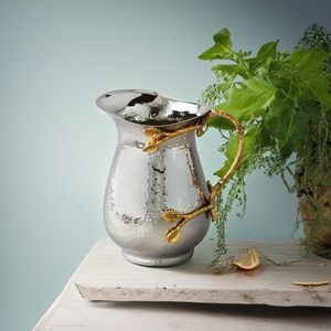 Jarra de acero inoxidable, jarra martillada, jarra de metal, jarra para agua, jarra para servir, jarra para bebidas, jarra para leche, jarra para jugo, jarra para vino, jarra decorativa - Product Image 2