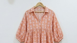 Plus Size Hand Block Print Cotton Midi Dress Women Floral Boho Summer Casual Loose Fit Breathable Handmade Dress - Product Image 2