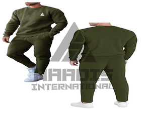 High Quality Custom Slim Fit Cotton <b>Jogging</b> <b>Suit</b> Tracksuit Set Men Sweat <b>Suits</b> Mid Weight Unique Look Crew Neck Men's Sweat <b>Suit</b> - Product Image 4