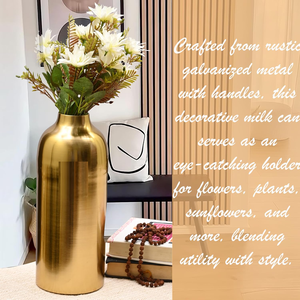 Vase de table en fer incassable, durable, fait main, design bouteille traditionnel, pot de fleurs, décoration intérieure pour salon, chambre, bureau - Product Image 3