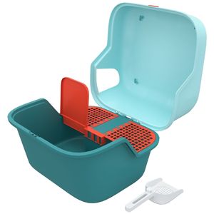 Lettiera per Gatti Smart XL con Pulizia Automatica e Ampio Spazio Interno - Sabbia e Plastica Facili da Pulire e Design Carino per Gattini - Product Image 3