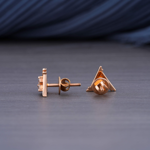 Pendientes Redondos con Incrustaciones de Oro Rosa de 18K de Calidad Premium de 0.26 Puntos con 6 Piedras, Diseño Clásico, Joyería Fina para Mujer, Última Tendencia - Product Image 2