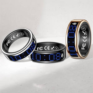 Anillo Inteligente de Acero con Pantalla, Recordatorio de Llamadas, Cargador Inalámbrico IP68, Monitor de Salud y Ejercicio, Control por Aplicación, para Hombres y Mujeres Musulmanes - Product Image 1