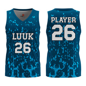 เสื้อบาสเก็ตบอล LUUK แบบสั่งทำ คอวี แขนกุด พิมพ์ลายแบบ Sublimation ระบายเหงื่อได้ดี ทรงพอดีตัว สำหรับทีมบาสเก็ตบอลชาย - Product Image 4