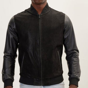 Chaqueta universitaria de poliéster con logotipo personalizado al por mayor para hombre, tipo bomber, con cierre de botones, bolsillos y letras estilo Letterman, para béisbol. - Product Image 1