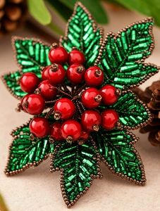 Broche Bordado a Mano MD HANDICRAFTS con Cuentas de Vidrio Coloridas y Perlas, Diseño Personalizable para Niños, Hombres y Mujeres, Bodas/Fiestas - Product Image 4