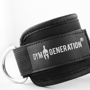 Tobilleras de neopreno acolchadas para levantamiento de pesas, correas ajustables con anillas en D para cable, accesorio para gimnasio y entrenamiento físico. - Product Image 6