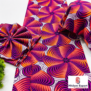 Tissu en coton sergé léger personnalisé imprimé wax africain motif Tanzanie pour robes, chemises, matériaux artisanaux Hitjem Export OEM ODM - Product Image 6