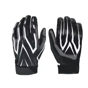 Wholesale Price American Football Receiver Lightweight Leather <b>Sticky</b> Hand Grip Anti-slip Comfortable Soft Stretch Sports Gloves - Product Image 3