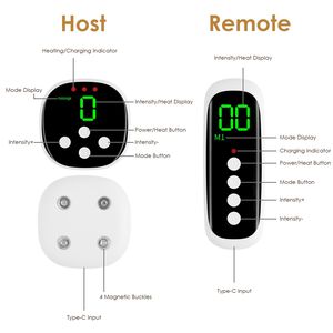 Cintura Massaggiante EMS Senza Fili con 8 Modalità e 19 Intensità, Telecomando Magnetico, per Schiena, Pancia e Vita - Product Image 6