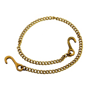 Chaîne de collier en laiton plaqué or, chaînes à boucles de connexion, lot de 6 pièces dorées - Product Image 2