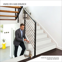 Carreaux de céramique Vistaar Designer Full Body Step Riser 300x1200mm, aspect marbre rouge glacé, pour escaliers extérieurs, carreaux de dalle pour marches.