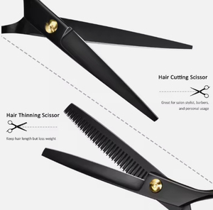Hair Cutting Scissors Kits Stainless Steel Hairdressing <b>Shears</b> Set Professional Thinning Scissors For Barber Scissor Kit - Product Image 4