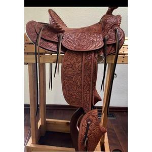 BS International NA295 Vintage Style Genuine Leather Bamboo Race Saddle Custom Engraving Sustainable Design-Durable Equestrian - Product Image 6