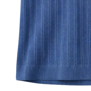 Polo en tricot côtelé pour homme, manches courtes, coton premium, respirant, coupe ajustée, décontracté, mode estivale, vente en gros - Product Image 3