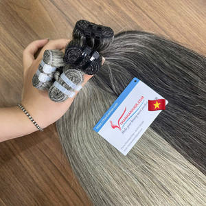 Paquetes de Cabello Humano Natural Gris Sal y Pimienta 2026 de Venta Caliente, Cabello Vietnamita 100% Humano, Listo para Enviar - Product Image 4