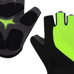 Best Quality High Rate Anti-Slip Comfortable Unisex Cycling <b>Gloves</b> PU Leather Half Finger Fasten Closure Custom Packaging - Product Image 2