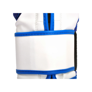 Gants d'entraînement de boxe en PU bleus et blancs avec fermeture Velcro pour adultes de 14 ans et plus, design respirant - Product Image 5