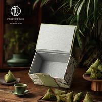 Nouvelle Boîte Cadeau de Luxe Portable 2026 pour Zongzi du Festival du Bateau du Dragon avec Poignée, en Velours Gaufré et Fermeture Magnétique, Idéale pour Bonbons de Mariage
