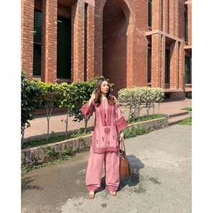 Conjunto de Top y Pantalón de Fiesta para Mujer, Diseño Vintage con Encaje de Leopardo y Bordado de Espejo Real, Spandex/Algodón Ecológico - Product Image 6