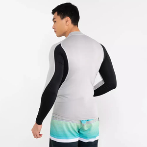 Custom Mens Color Block Rash Guard Set Long Sleeve Quick Dry Compression <b>Shirt</b> and <b>Swim</b> Shorts Surfing Water Sportswear - Product Image 2