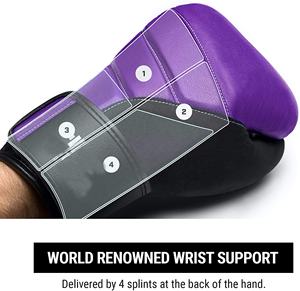 Guantes de boxeo de piel de vaca auténtica personalizados unisex tamaños variados para entrenamiento MMA 8oz 10oz 12oz 14oz 16oz - Product Image 3